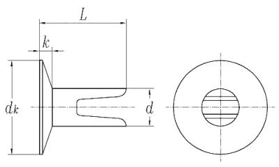 ANSI ASME B 18.7 2007 (R2012) 沉头开口型铆钉[Table8]图3