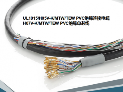 UL1015/H05V-K/MTW/TEW PVC绝缘连接
